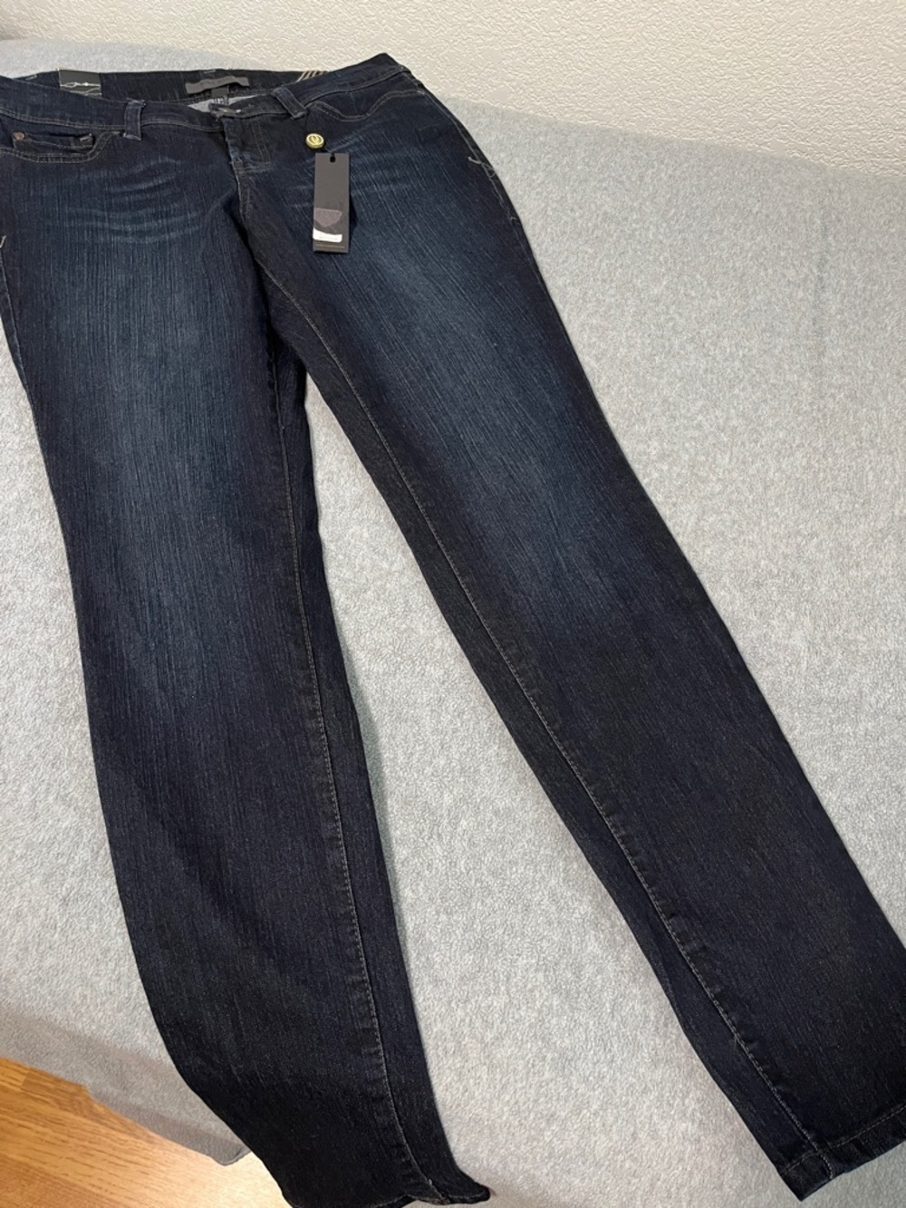 Womens Nine West Straight-Leg Jeans Size 8 Dark Wash Minimalist Capsule